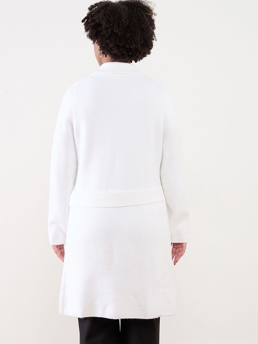White coatigan top