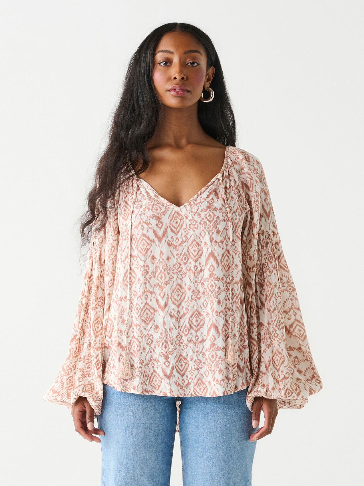 Long Sleeve Peasant Blouse by Dex