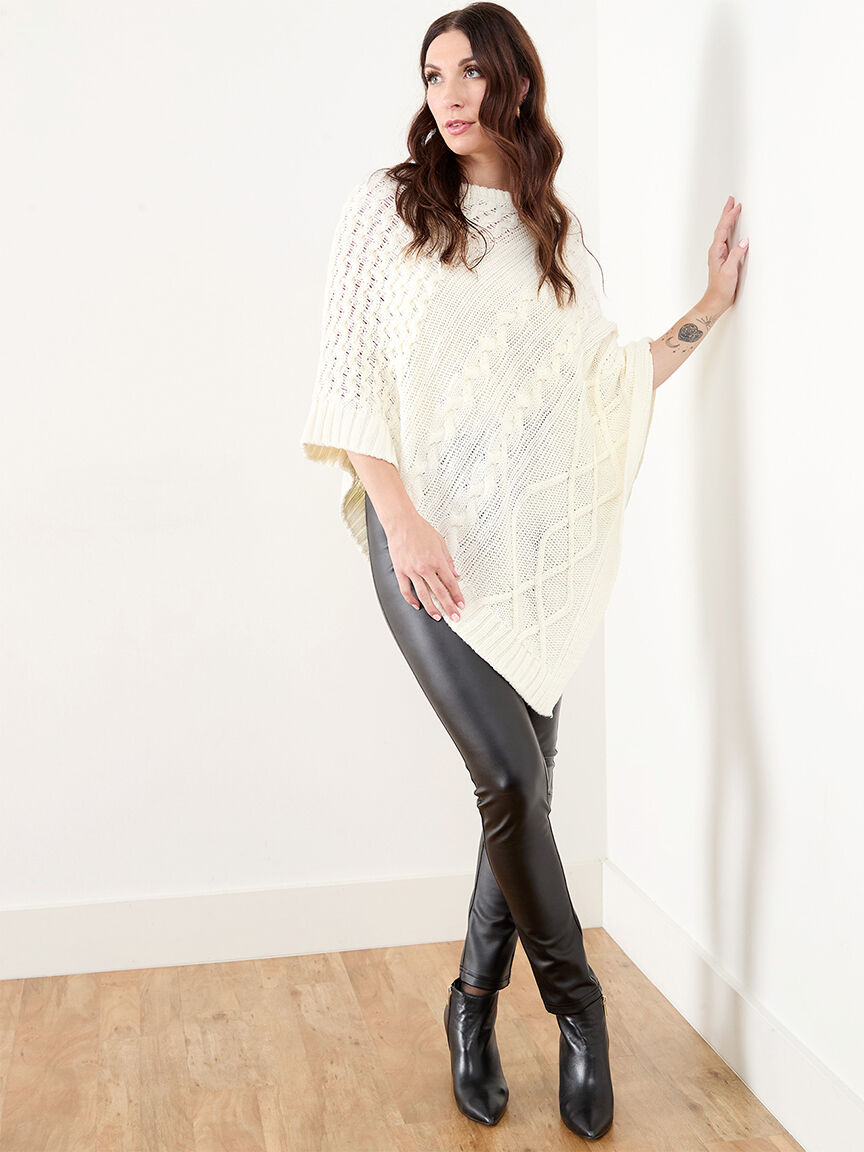 Knit poncho sweater 2025