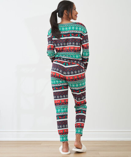 Round Neck Jogger Pajama Set Image 4