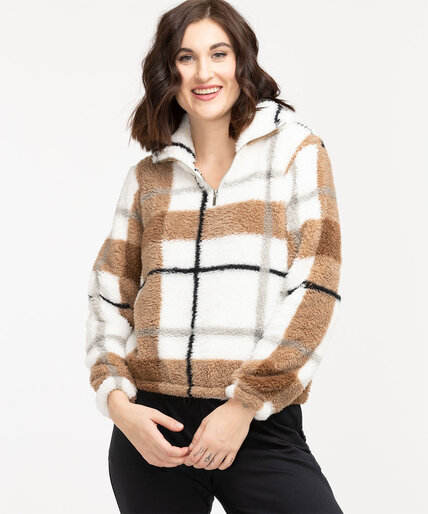 Half-Zip Sherpa Pullover Image 1