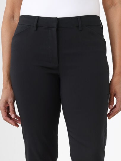 Christy Slim Black Ankle Pant in Microtwill