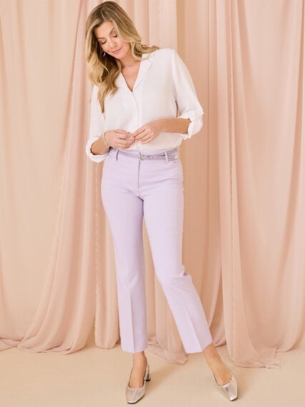 Leah Straight Ankle Pant in Lilac Image 1