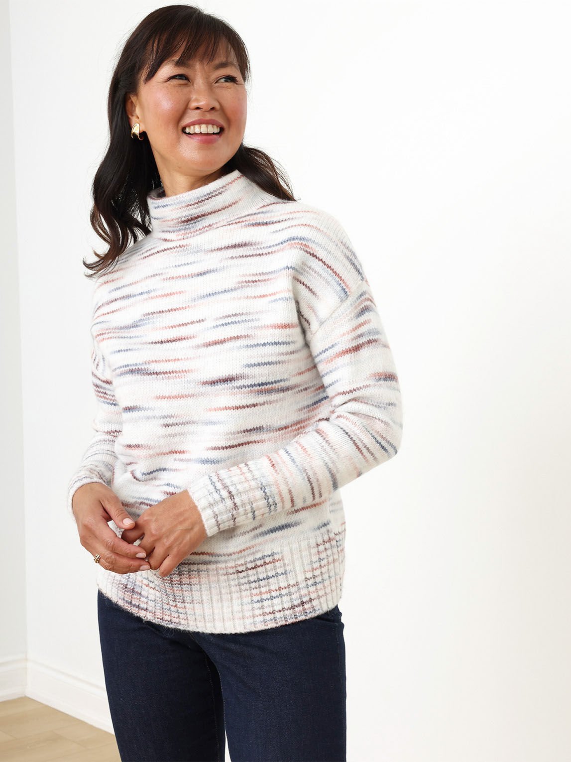 Petite mock cheap neck sweater