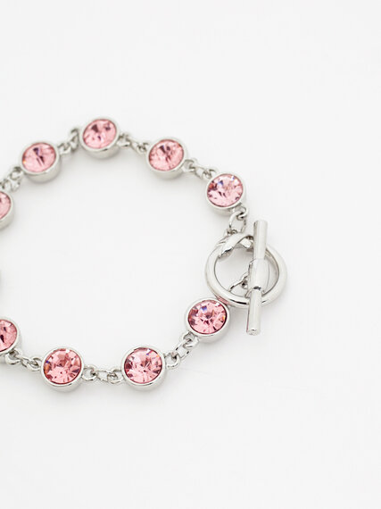 Pink Genuine Crystal Bracelet Image 3