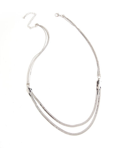 Silver Multi-Chain Necklace Image 3