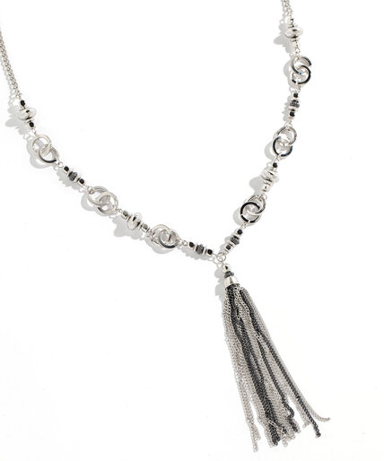 Silver Tassel Necklace Image 1
