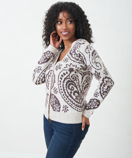Patterned Button Front Cardigan Image 5
