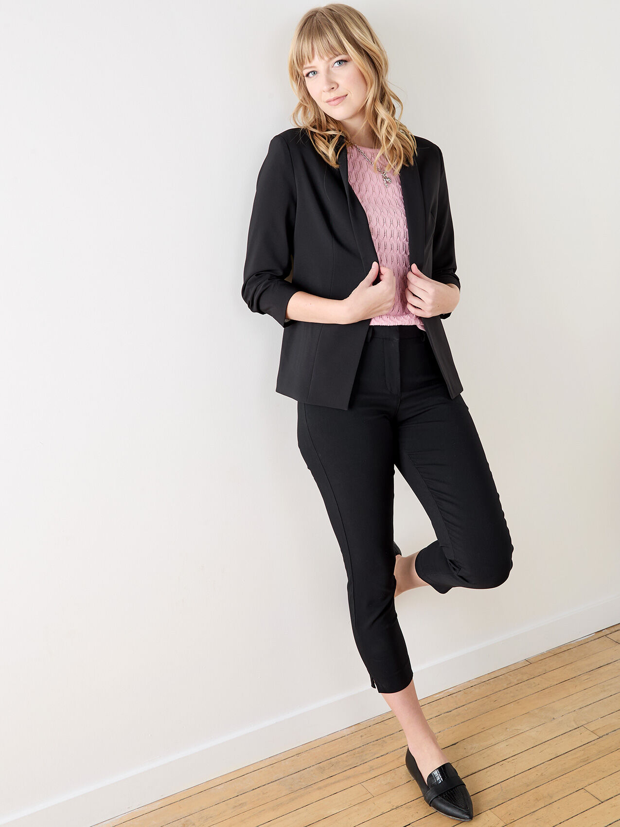Christy slim Black ankle pant in microtwill Cleo Black S