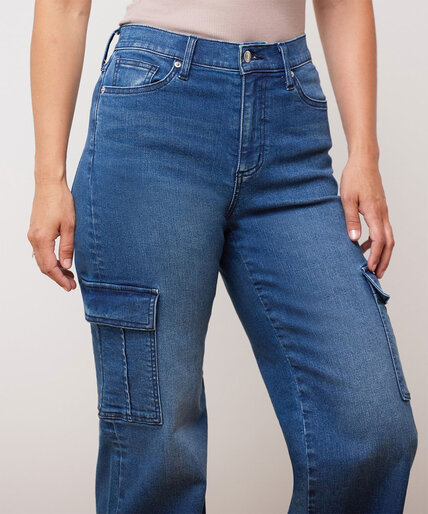 Lilly Wide-Leg Cargo Yoga Jeans Image 4