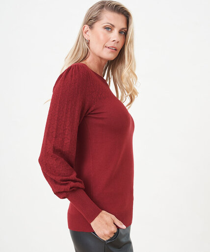 Low Impact Pointelle Sweater Image 2