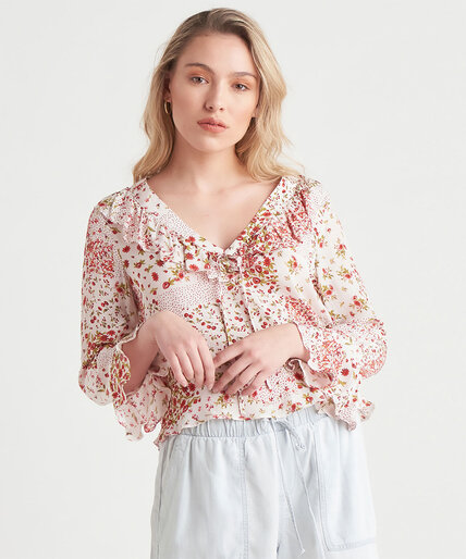 Dex Floral Ruffled Blouse Image 1