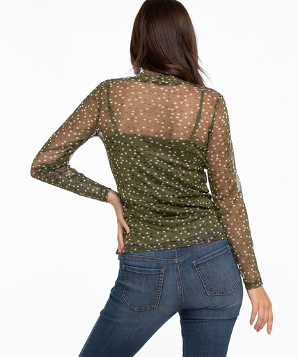 Lined Mesh Long Sleeve Top Image 2