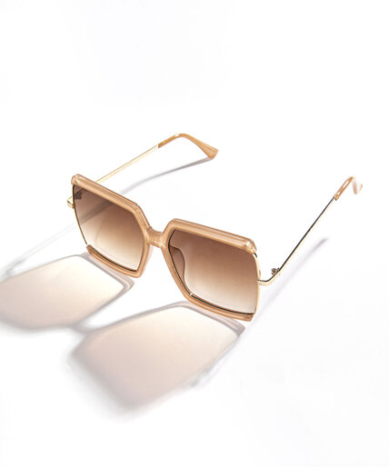 Half-Frame Square Sunglasses Image 2