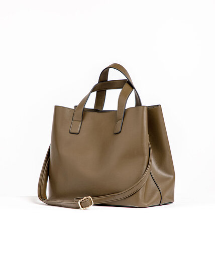 Olive Top Handle Mid-Size Tote Image 3