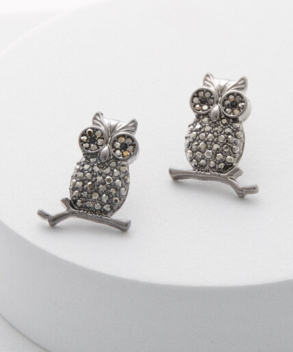 Crystal Owl Earrings Image 1
