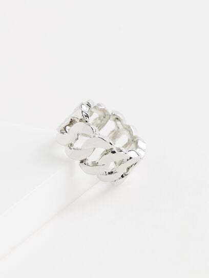 Silver Link Stretch Ring