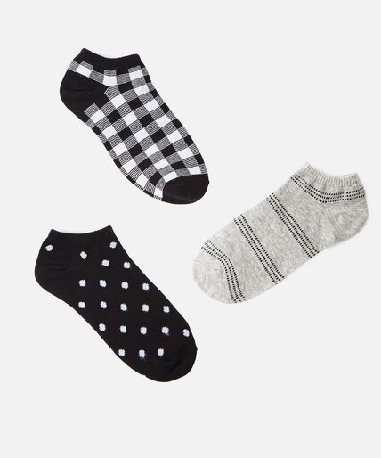 Black & Grey Ankle Sock 3-Pack Image 2