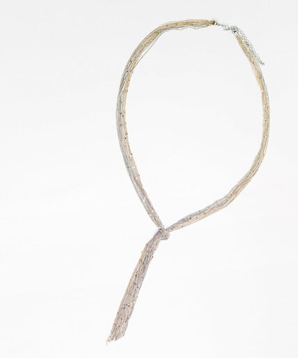Tri-Colour Long Tassel Necklace Image 3