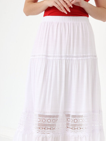 Petite Gauze Peasant Skirt Image 5