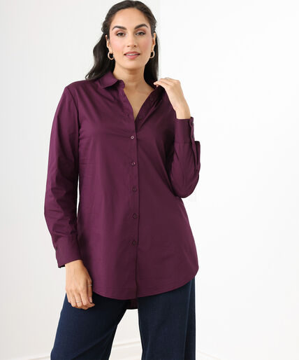 Long Sleeve Relaxed Fit Collared Shirt Image 1