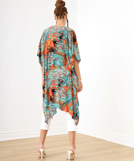 Printed Kimono with Side Slits Image 4