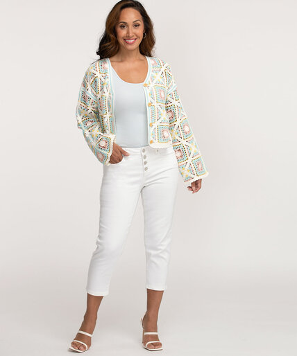Crochet Button Front Cardigan Image 2