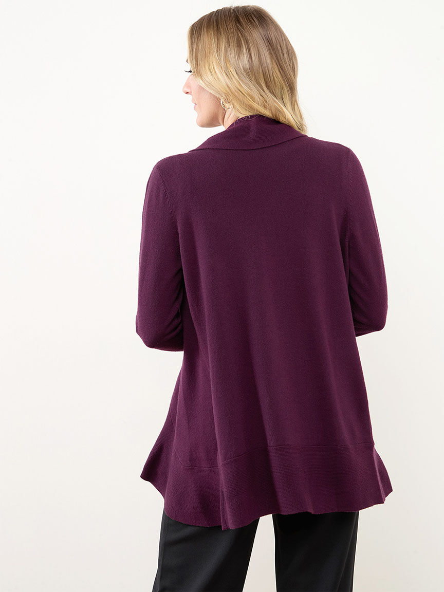 Purple waterfall cardigan online