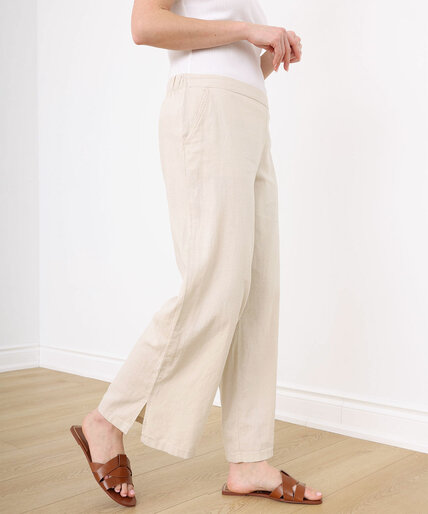Low-Impact Linen Blend Wide-Leg Trouser Image 2