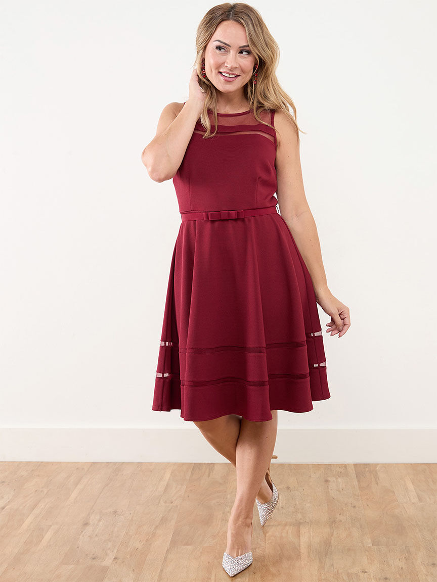 Petite Ottoman Fit N Flare Dress Cleo 4000011060