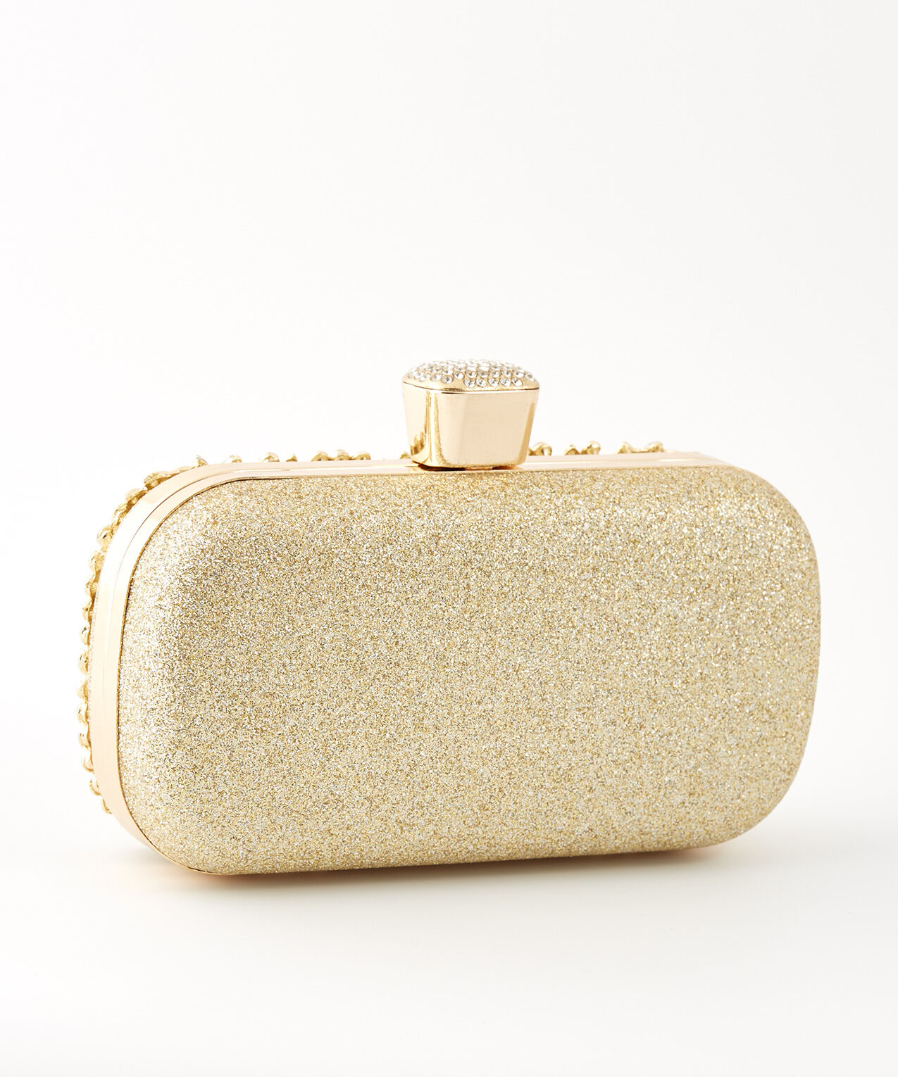 Gold glitter clutch clearance