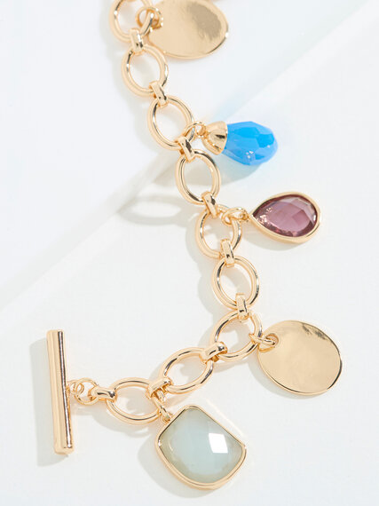 Multi/Gold Charm Bracelet Image 3