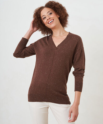 V-Neck Tunic Sweater Image 4