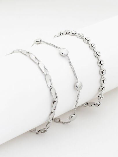 3-Pack Silver Bracelets