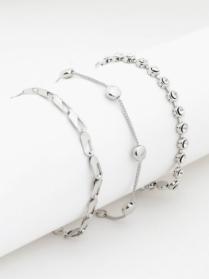 3-Pack Silver Bracelets Image 1