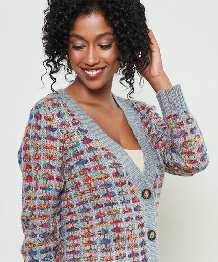 Colourful Button Front Cardigan Image 2