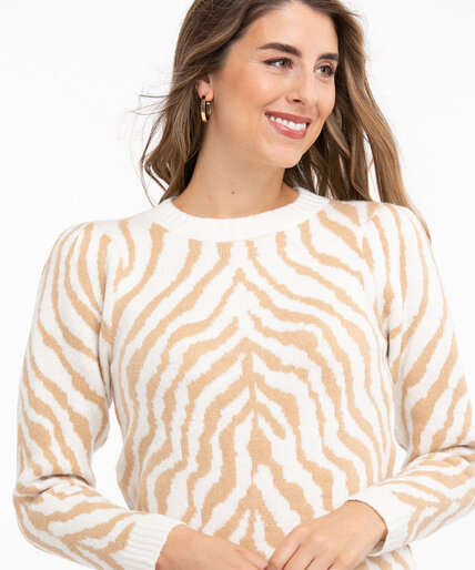 Puff Shoulder Pullover Sweater Image 4