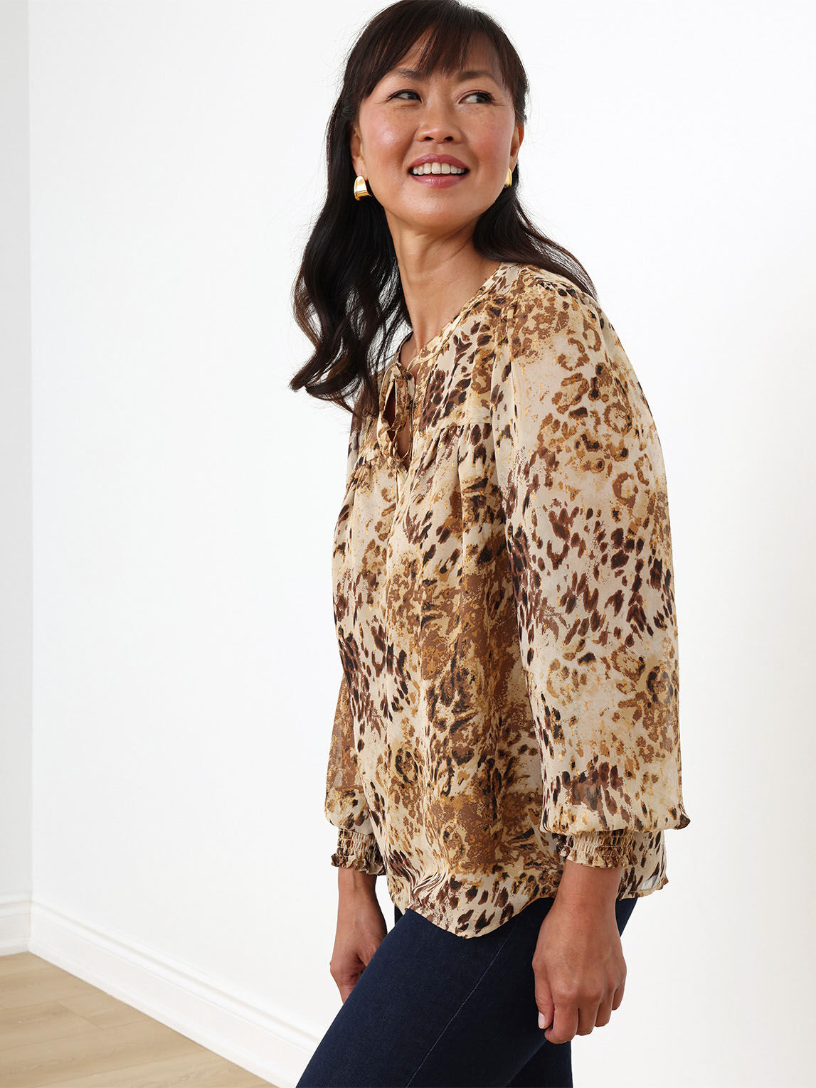 Chiffon peasant top clearance