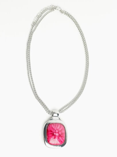 Hot Pink & Black Reversible Necklace