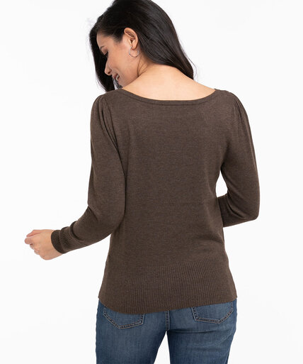 Recycled Boat Neck Pullover Sweater Image 5