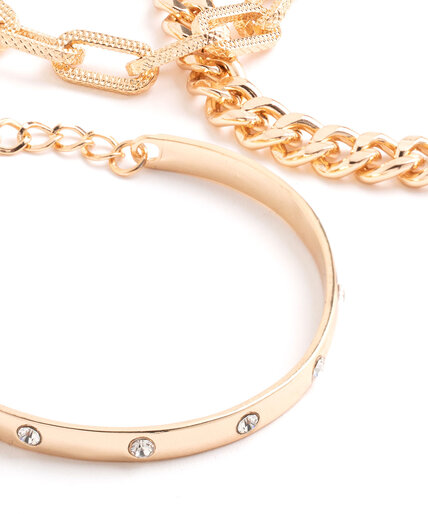Gold Bangle Bracelet 3-Pack Image 3