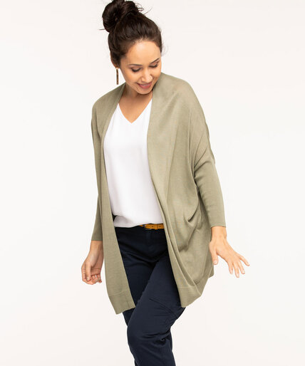 Long Open Front Cardigan Image 3