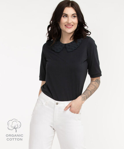 Organic Cotton Lace Collar Shirt Image 1
