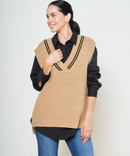 V-Neck Sweater Vest Image 1