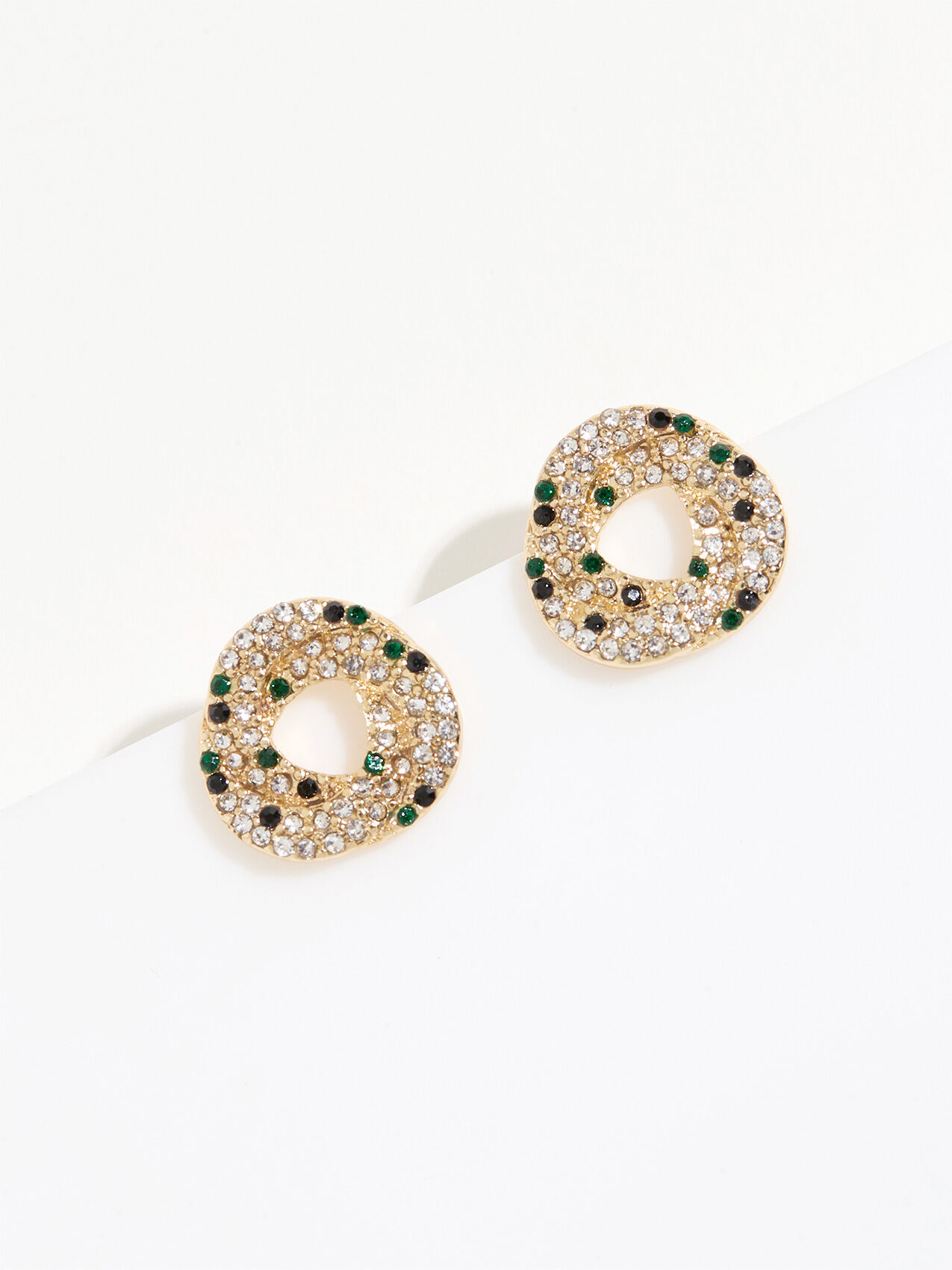 Gold pave wreath earring Cleo Gold NS