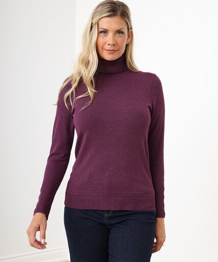Turtleneck Sweater with Button Detail Image 3