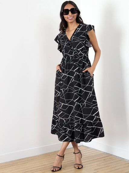 Petite Ruffle Sleeve Maxi Dress Image 3
