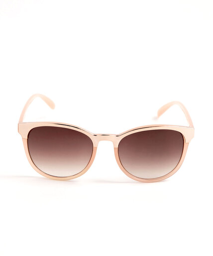Rose Gold Trim Wayfarer Sunglasses Image 1