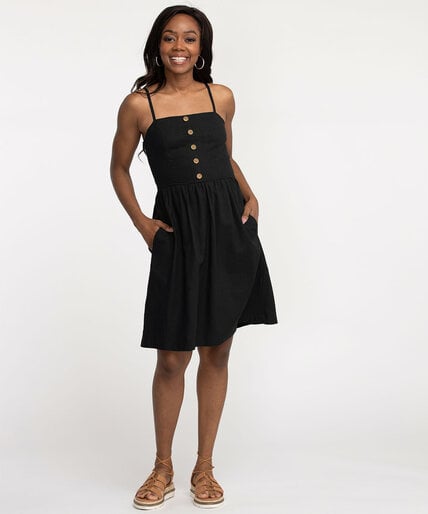 Button Front Fit & Flare Dress Image 5