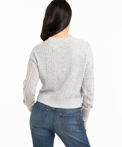 Recycled Cable Knit Cardigan Image 2